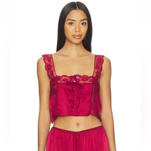 Kat the Label Cindy camisole top in rhubarb
